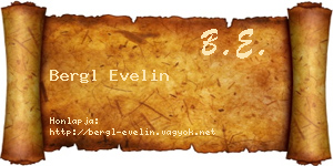 Bergl Evelin névjegykártya